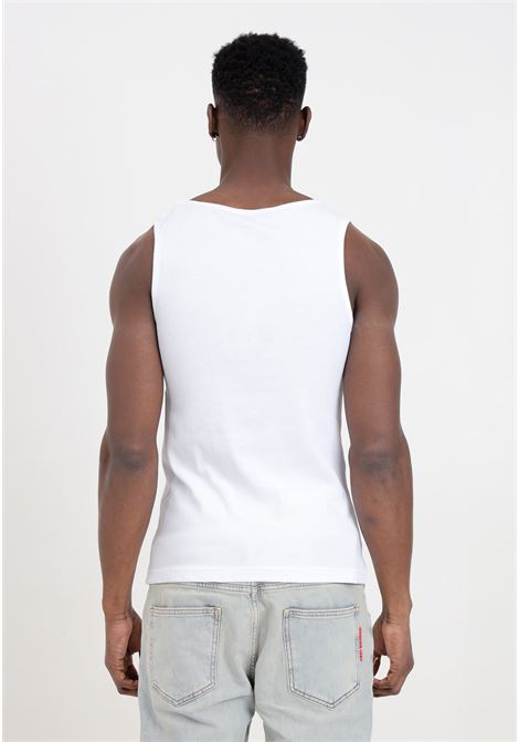 White ribbed men's sleeveless t-shirt IM BRIAN | CN2903002